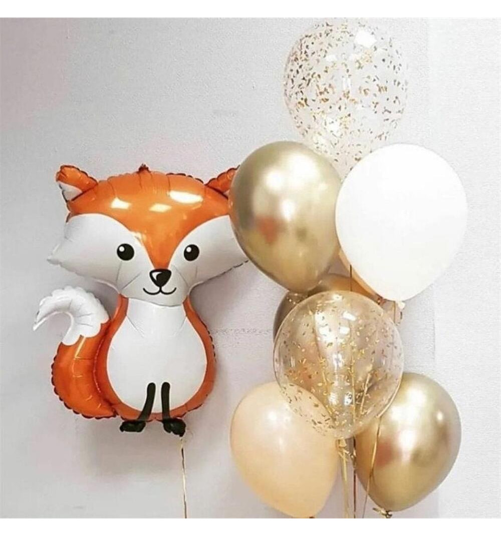 Воздушные шарики с лисичкой на день рождения